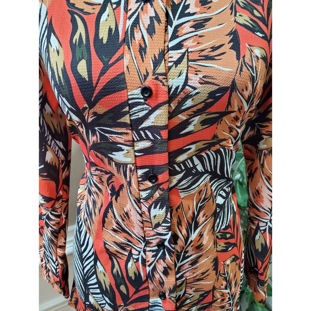 Prettylittlething Women's Multicolor Collared Long Sleeve Button Down Shirt 4 View 3